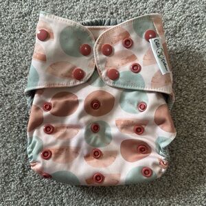 Cutie Caboose Pastel Circles Reusable Cloth Pocket Diaper